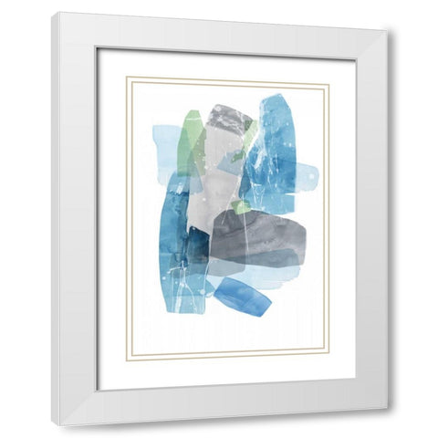 Sky Composition II White Modern Wood Framed Art Print with Double Matting by PI Studio