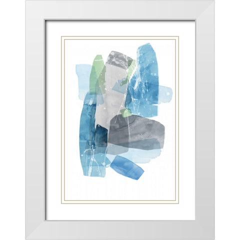 Sky Composition II White Modern Wood Framed Art Print with Double Matting by PI Studio