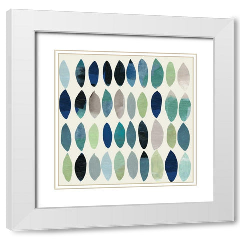 Leaf Abstract I White Modern Wood Framed Art Print with Double Matting by PI Studio