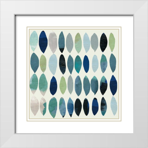 Leaf Abstract II White Modern Wood Framed Art Print with Double Matting by PI Studio