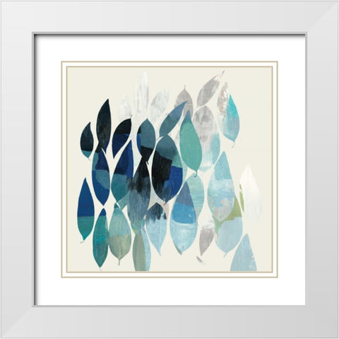 Leaf Mural II White Modern Wood Framed Art Print with Double Matting by PI Studio