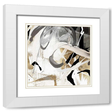 Tangled I White Modern Wood Framed Art Print with Double Matting by PI Studio