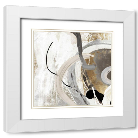 Tangled II White Modern Wood Framed Art Print with Double Matting by PI Studio