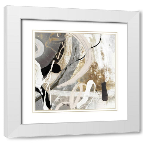 Tangled III White Modern Wood Framed Art Print with Double Matting by PI Studio