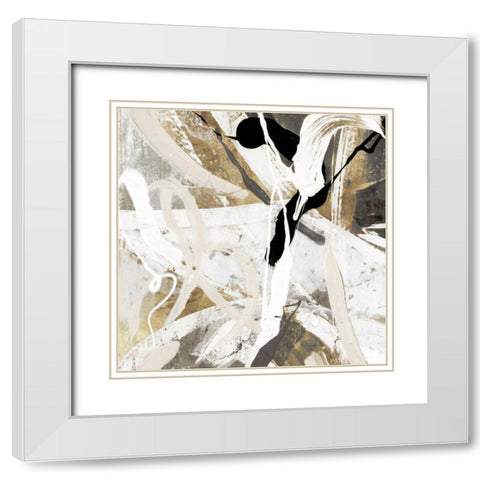 Tangled IV White Modern Wood Framed Art Print with Double Matting by PI Studio