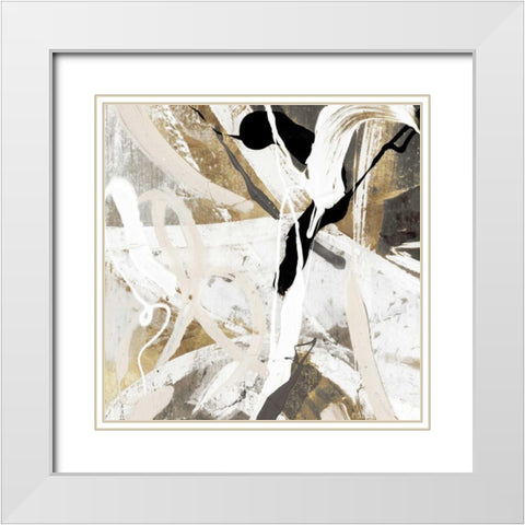 Tangled IV White Modern Wood Framed Art Print with Double Matting by PI Studio