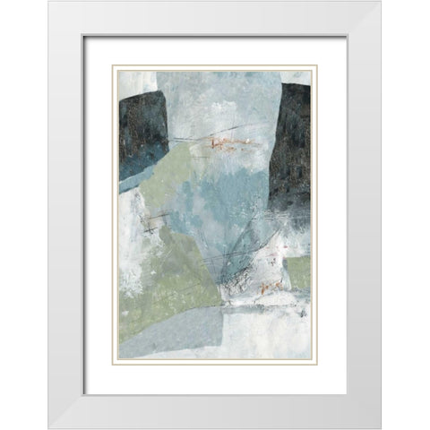 Balanced Neutral I White Modern Wood Framed Art Print with Double Matting by PI Studio