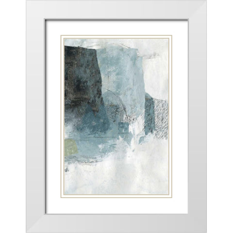 Balanced Neutral II White Modern Wood Framed Art Print with Double Matting by PI Studio