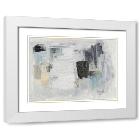 Baroque Abstract I White Modern Wood Framed Art Print with Double Matting by PI Studio
