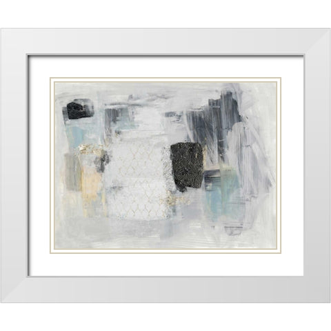 Baroque Abstract I White Modern Wood Framed Art Print with Double Matting by PI Studio