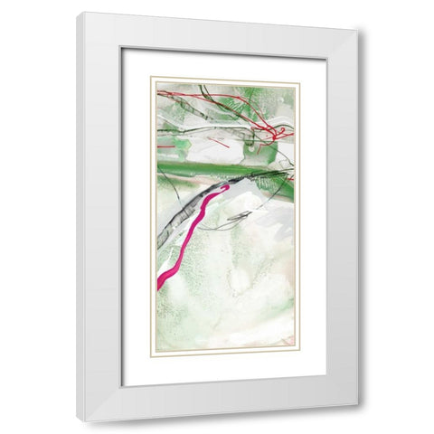 Whirlwind I White Modern Wood Framed Art Print with Double Matting by PI Studio