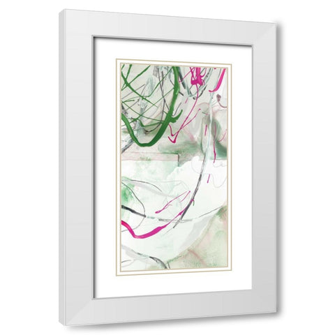 Whirlwind I White Modern Wood Framed Art Print with Double Matting by PI Studio