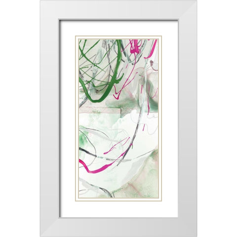 Whirlwind I White Modern Wood Framed Art Print with Double Matting by PI Studio