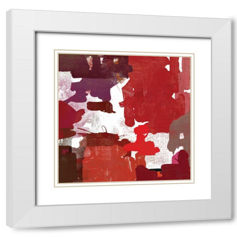 Block Paint II White Modern Wood Framed Art Print with Double Matting by PI Studio