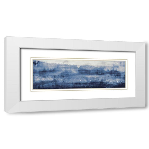 Sapphire Landscape White Modern Wood Framed Art Print with Double Matting by PI Studio