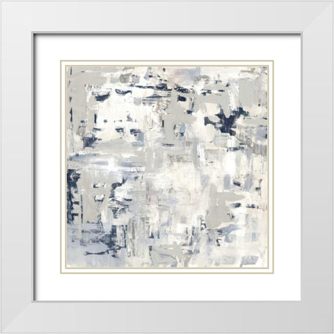 Crisscross White Modern Wood Framed Art Print with Double Matting by PI Studio