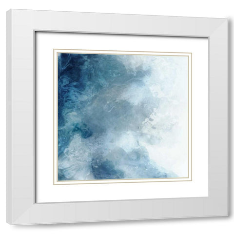 Watercolor Stain II White Modern Wood Framed Art Print with Double Matting by PI Studio