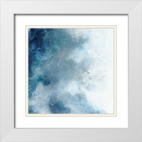 Watercolor Stain II White Modern Wood Framed Art Print with Double Matting by PI Studio
