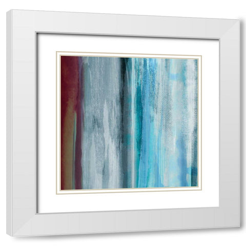 Unswerving I White Modern Wood Framed Art Print with Double Matting by PI Studio