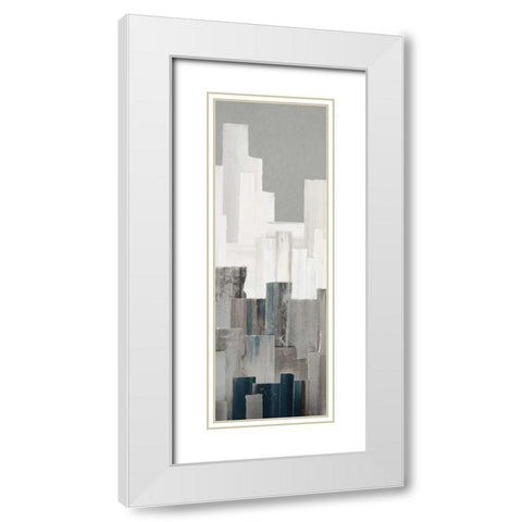 Ripped City II White Modern Wood Framed Art Print with Double Matting by PI Studio