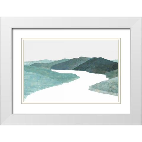 Anchorage White Modern Wood Framed Art Print with Double Matting by PI Studio