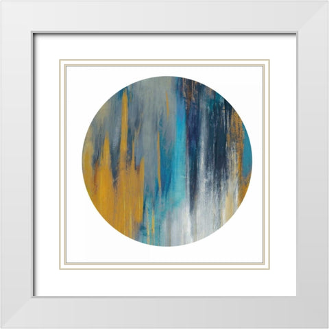 Moon I White Modern Wood Framed Art Print with Double Matting by PI Studio