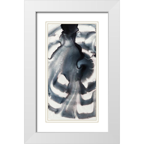 Intention I White Modern Wood Framed Art Print with Double Matting by PI Studio