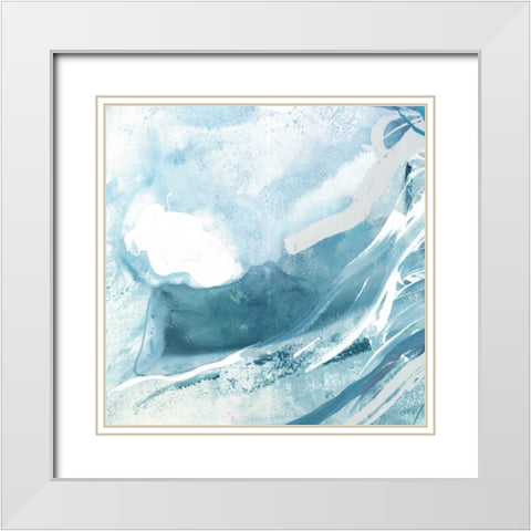 Water Pocket I White Modern Wood Framed Art Print with Double Matting by PI Studio