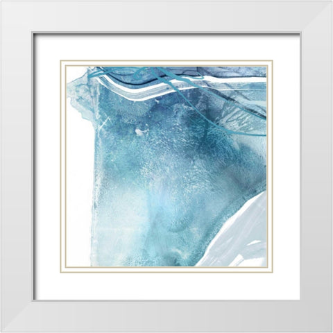 Water Pocket II White Modern Wood Framed Art Print with Double Matting by PI Studio
