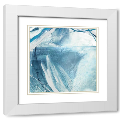 Water Pocket III White Modern Wood Framed Art Print with Double Matting by PI Studio