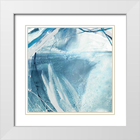 Water Pocket III White Modern Wood Framed Art Print with Double Matting by PI Studio