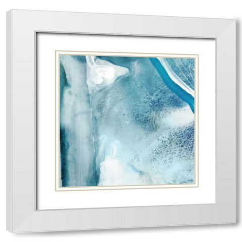 Water Pocket IV White Modern Wood Framed Art Print with Double Matting by PI Studio
