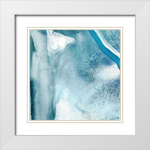 Water Pocket IV White Modern Wood Framed Art Print with Double Matting by PI Studio