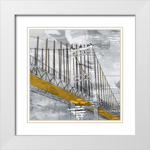 Overpass White Modern Wood Framed Art Print with Double Matting by PI Studio