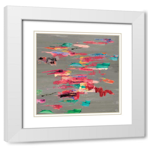 pink pink White Modern Wood Framed Art Print with Double Matting by PI Studio
