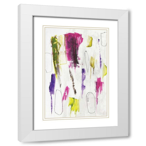 colour splash I White Modern Wood Framed Art Print with Double Matting by PI Studio