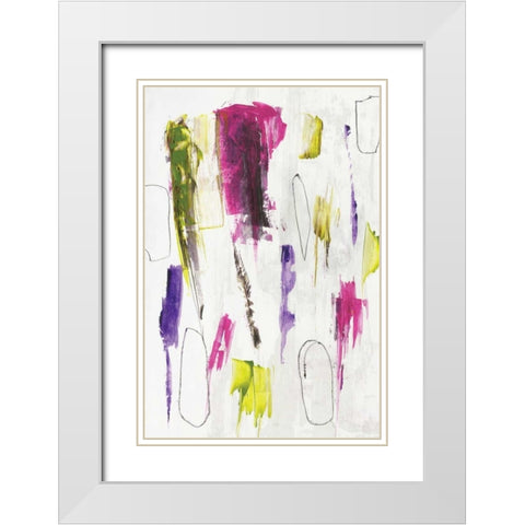 colour splash I White Modern Wood Framed Art Print with Double Matting by PI Studio