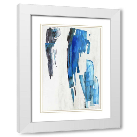 Touch of Black White Modern Wood Framed Art Print with Double Matting by PI Studio