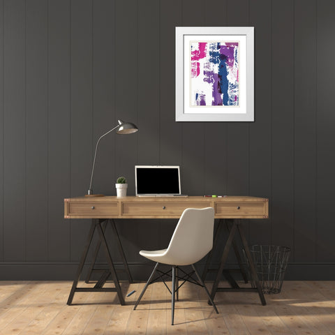 colour splash II White Modern Wood Framed Art Print with Double Matting by PI Studio