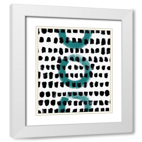 The Circle I White Modern Wood Framed Art Print with Double Matting by PI Studio