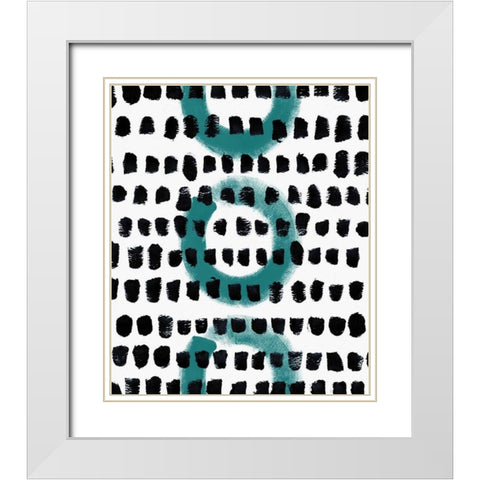 The Circle I White Modern Wood Framed Art Print with Double Matting by PI Studio