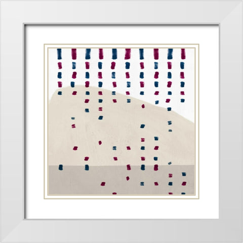 Sound of Spring Rain White Modern Wood Framed Art Print with Double Matting by PI Studio
