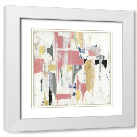 Mid Century White Modern Wood Framed Art Print with Double Matting by PI Studio
