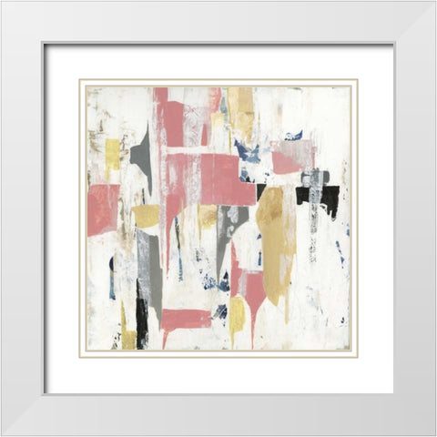 Mid Century White Modern Wood Framed Art Print with Double Matting by PI Studio