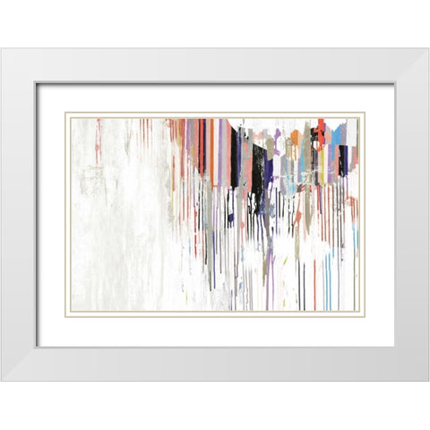 Spectrum White Modern Wood Framed Art Print with Double Matting by PI Studio