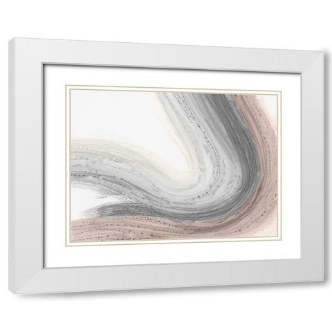 Rainbow White Modern Wood Framed Art Print with Double Matting by PI Studio