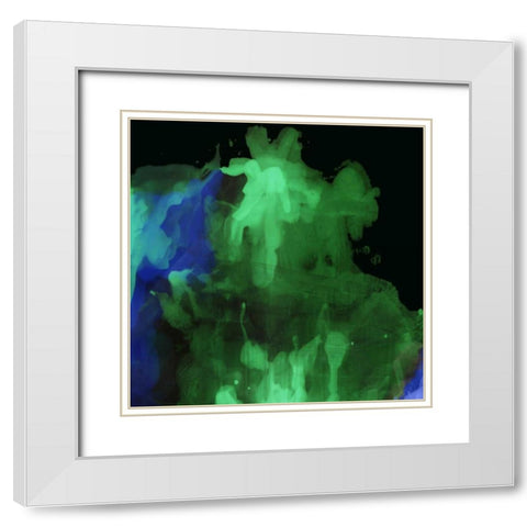 Neon Spill II White Modern Wood Framed Art Print with Double Matting by PI Studio