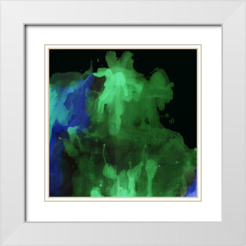 Neon Spill II White Modern Wood Framed Art Print with Double Matting by PI Studio