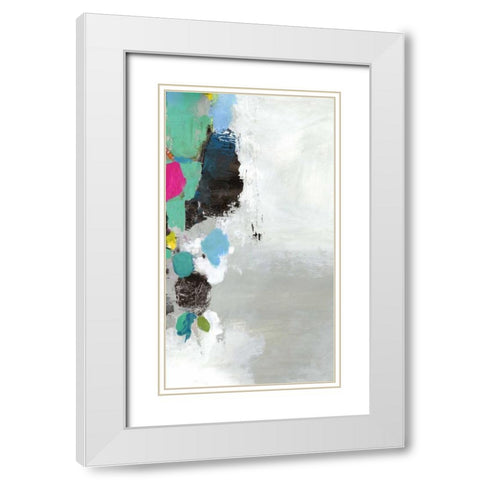 Touch of Blue II White Modern Wood Framed Art Print with Double Matting by PI Studio