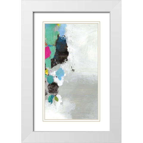 Touch of Blue II White Modern Wood Framed Art Print with Double Matting by PI Studio